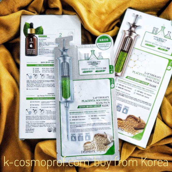 Lap Therapy Placenta Soothing Ampoule Mask Pack Deoproce 1box - K-COSMOPROF