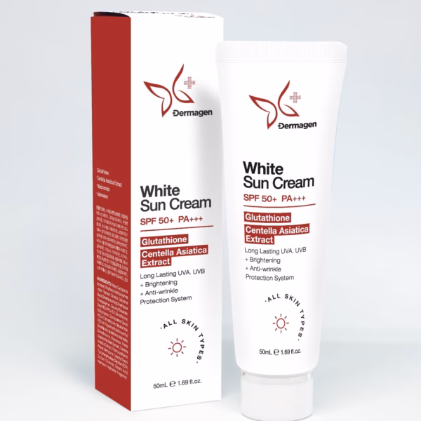 Dermagen Sunscreen Cream SPF50+ PA+++ Prof.Cosmeceutical Glutathione White Sun - 50g - K-COSMOPROF