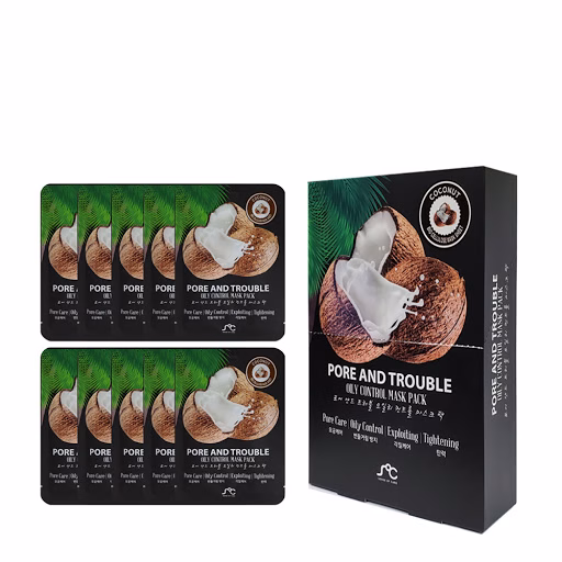 Sense of Care PORE AND TROUBLE OILY CONTROL MASK PACK  0.85fl.oz  1box/10pcs - K-COSMOPROF