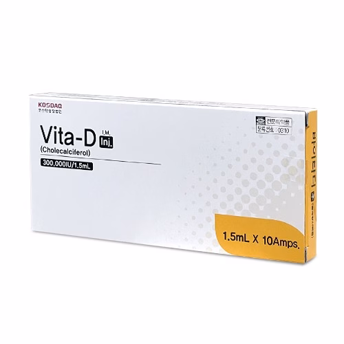 Vita -D (Vitamin D) 300,000 IU inj. 300.000IU/1.5mL x 10 Ampules S.Korea